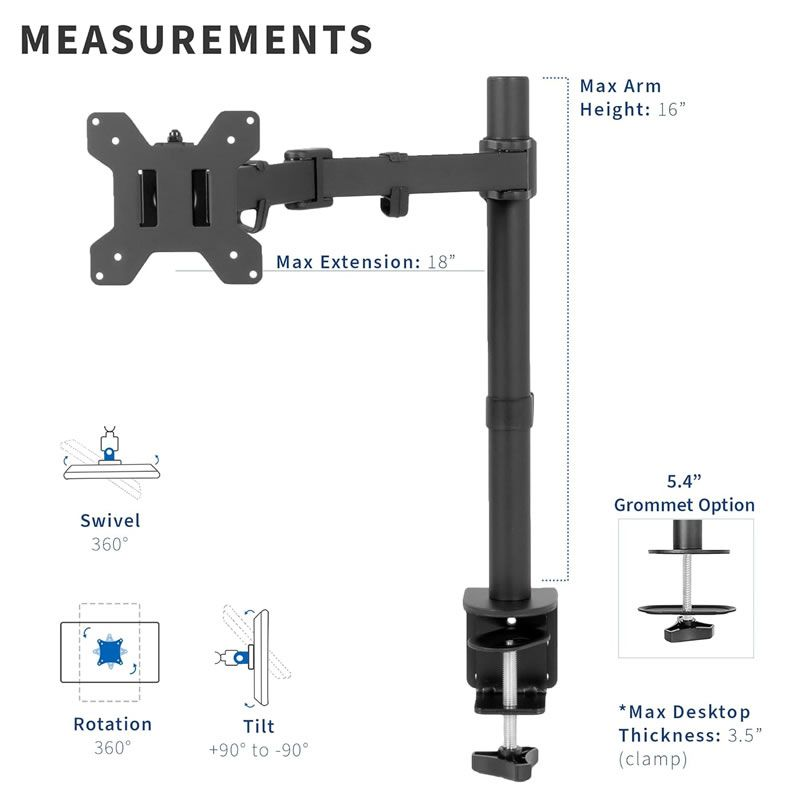 Monitor Desk Mount Stand Single Arm Joint -Z011 Monitor Desk Mount Stand Single Arm Joint -Z011